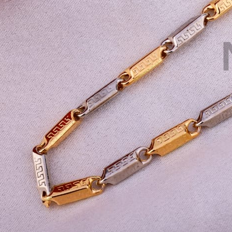 750 Rose Gold CZ Men's Chain RMC127 - Image 2