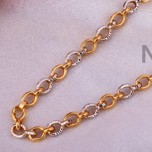 750 Rose Gold CZ Men's Stylish Chain RMC125 - Image 2