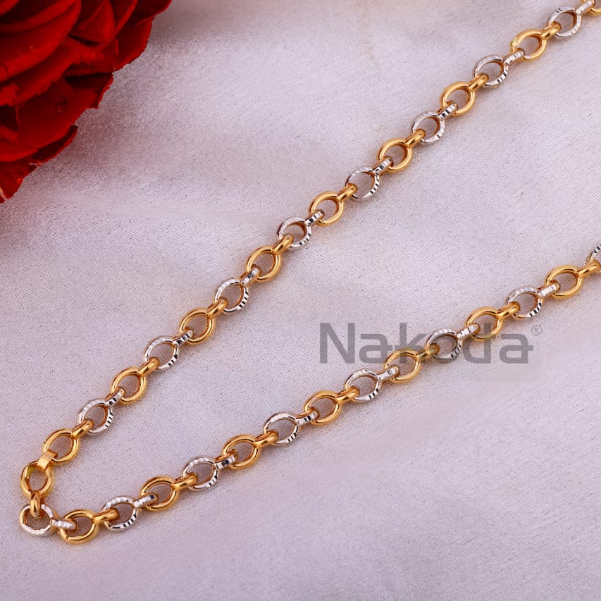 750 Rose Gold CZ Men's Stylish Chain RMC125