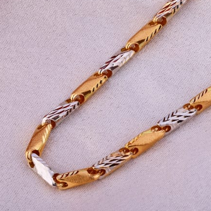 750 Rose Gold CZ Men's Designer Chain RMC123 - Image 4