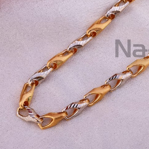 750 Rose Gold CZ Men's Designer Chain RMC123 - Image 2