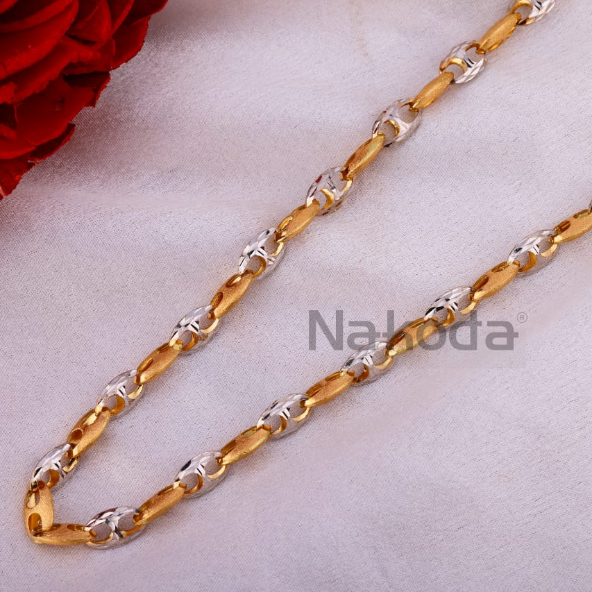 750 Rose Gold CZ Men's Classic Chain RMC122