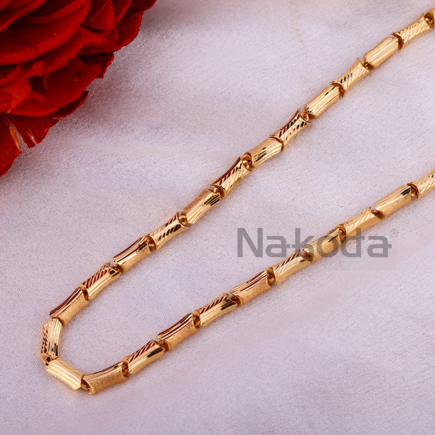 750 Rose Gold Hallmark Fancy Men's Chain RMC124 - Image 2