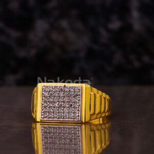 916 Gold CZ Hallmark Stylish Men's Ring MR868
