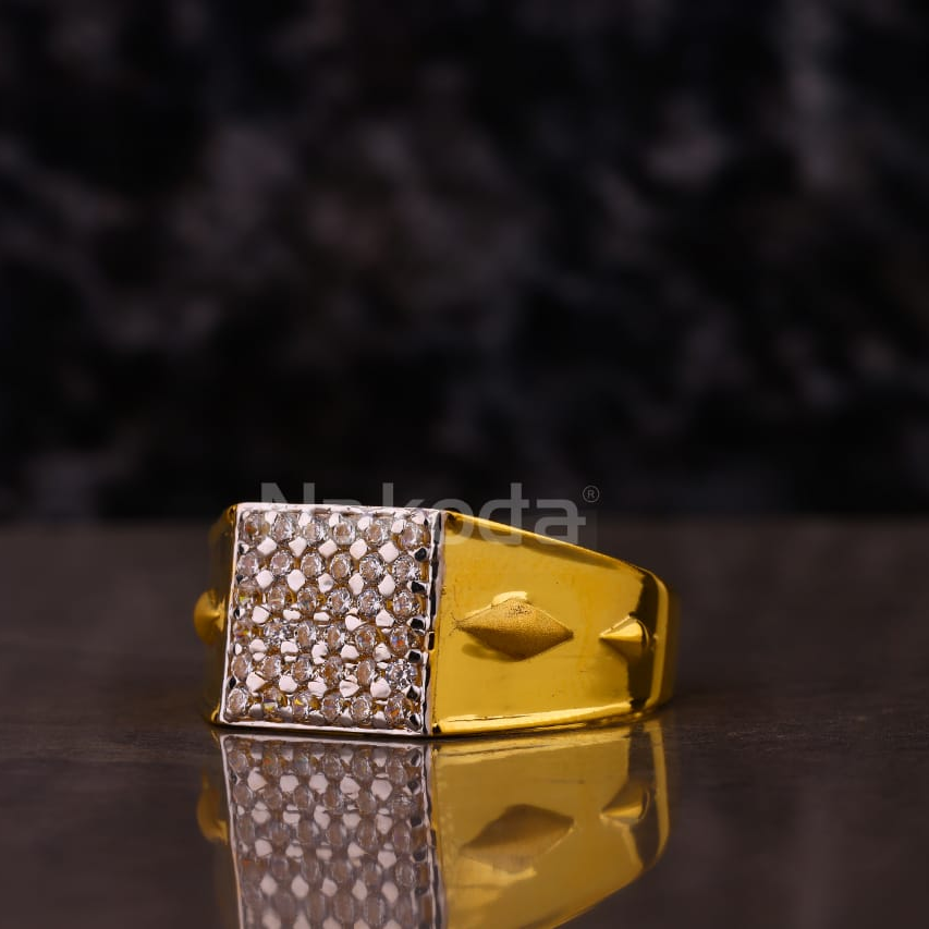 916 Gold CZ Hallmark Fancy Men's Ring MR866