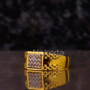 916 Gold CZ Hallmark Classic Men's Ring MR852