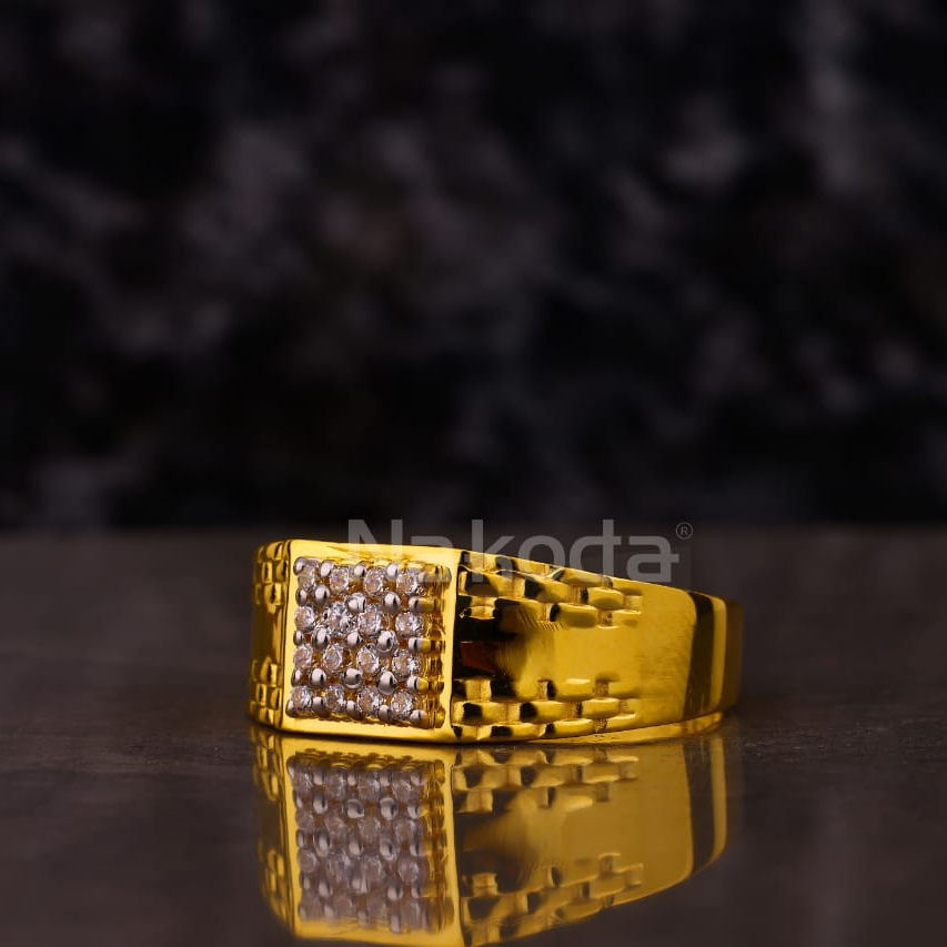 916 Gold CZ Hallmark Classic Men's Ring MR852