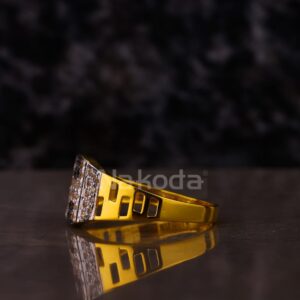 916 Gold CZ Men's Stylish Ring MR854