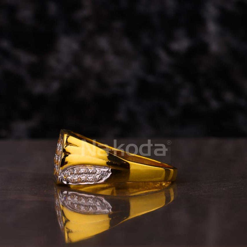 916 Gold CZ Men's Gorgeous Ring MR855 - Image 2