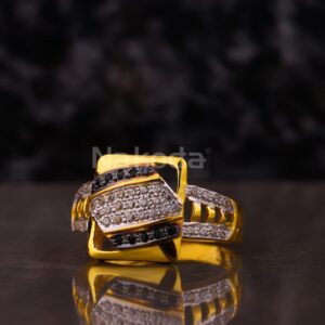 916 Gold CZ Men's Designer Ring MR858
