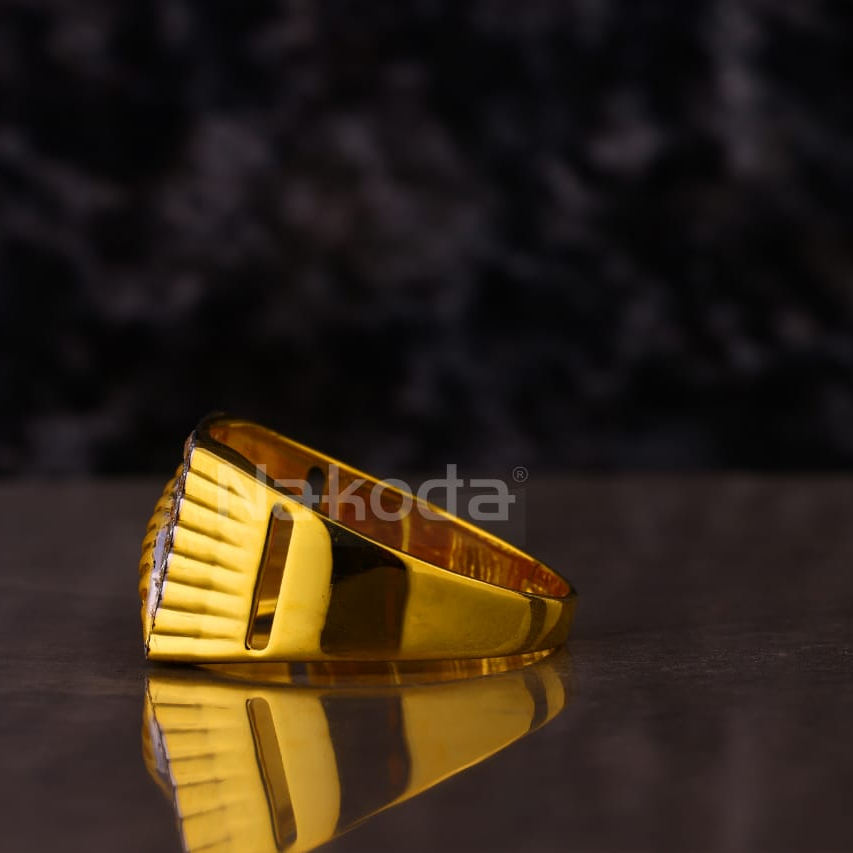 916 Gold CZ Men's Ring MR861 - Image 2
