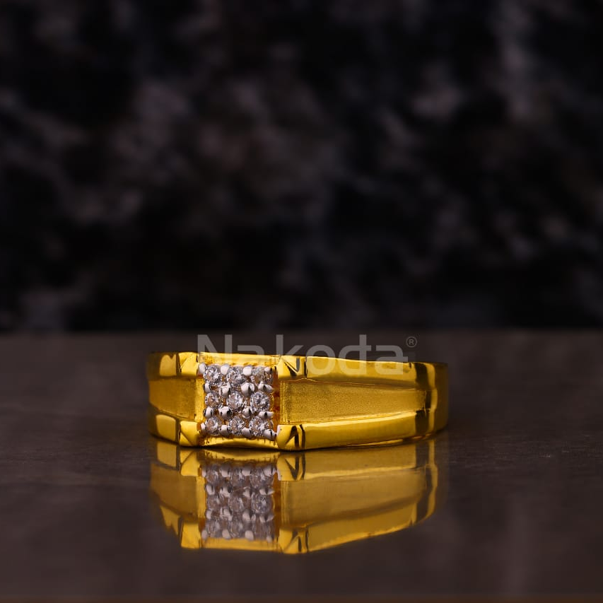916 Gold Hallmark Delicate Men's Ring MR887