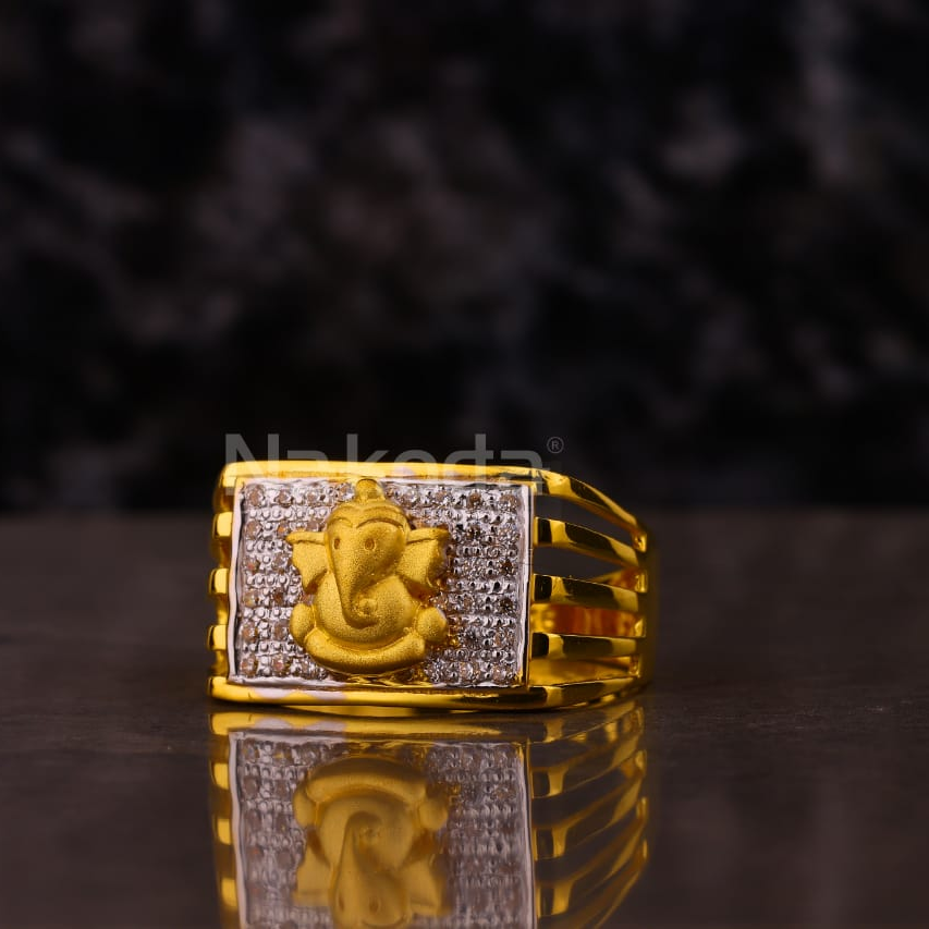 916 Gold Hallmark Men's Classic God Ring MGR201