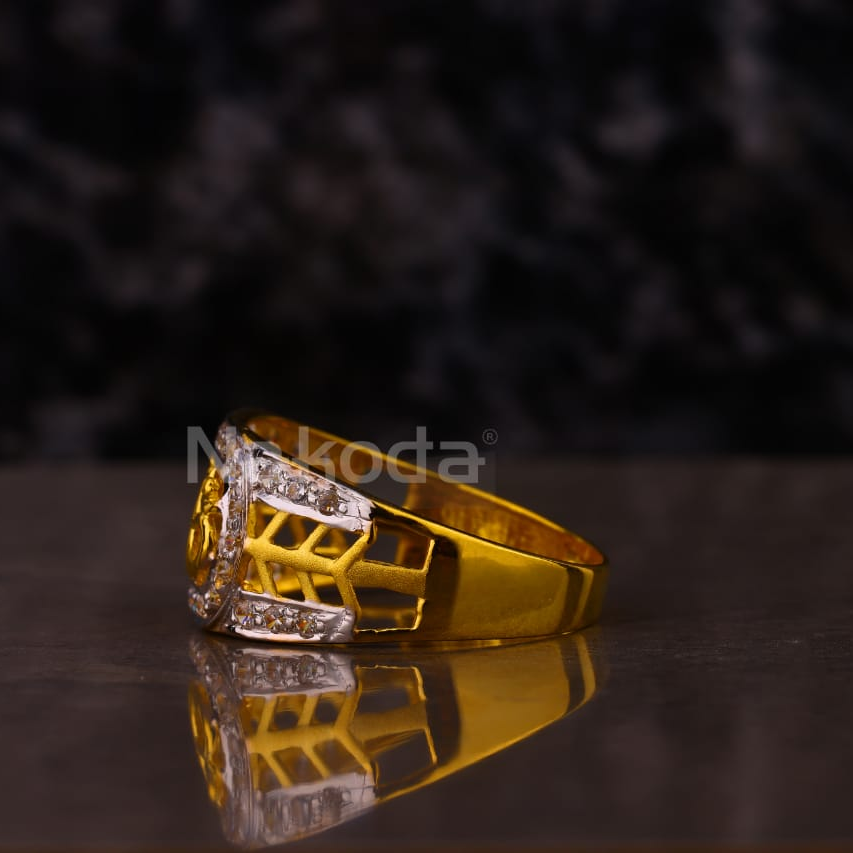 916 Gold Men's God Ring MGR199 - Image 2