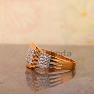 750 Rose Gold Hallmark Stylish Men's Ring RMR111