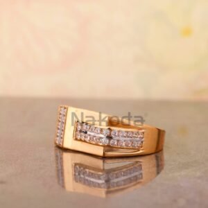 750 Rose Gold Hallmark Fancy Men's Ring RMR113