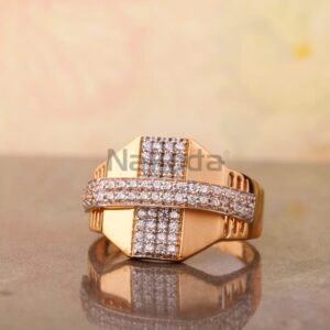 750 Rose Gold Hallmark Exclusive Men's Ring RMR114
