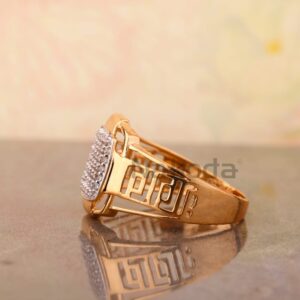 750 Rose Gold Hallmark Delicate Men's Ring RMR115