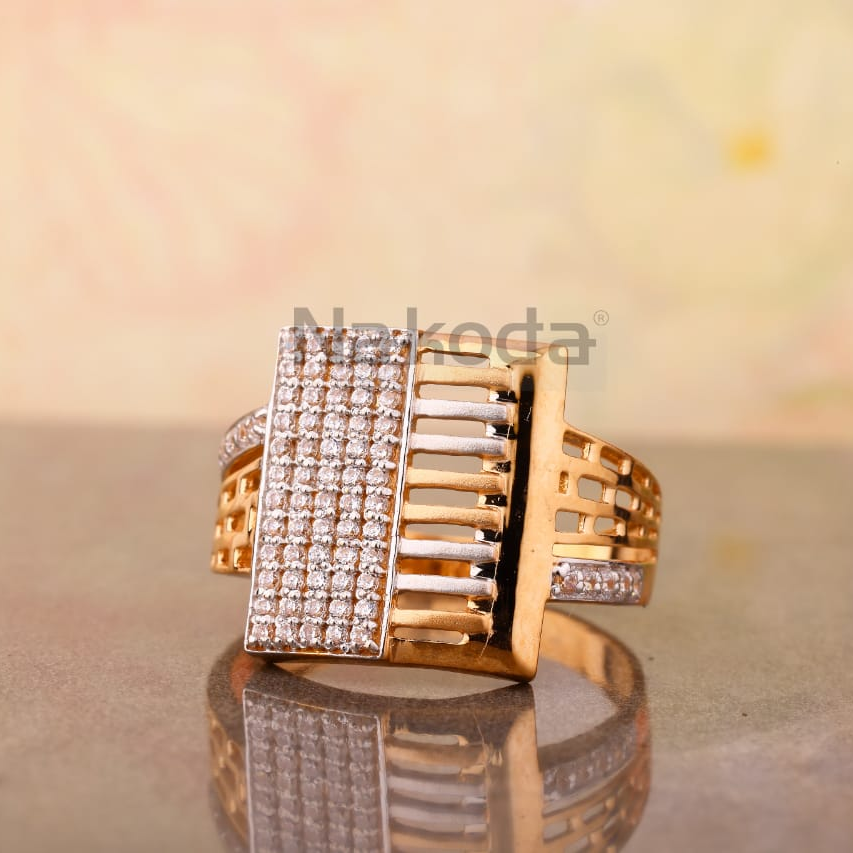 750 Rose Gold Hallmark Designer Men's Ring RMR98
