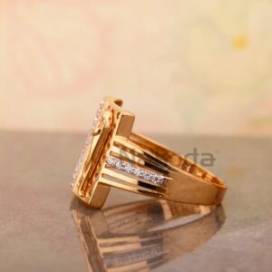 750 Rose Gold Hallmark Classic Men's Ring RMR99