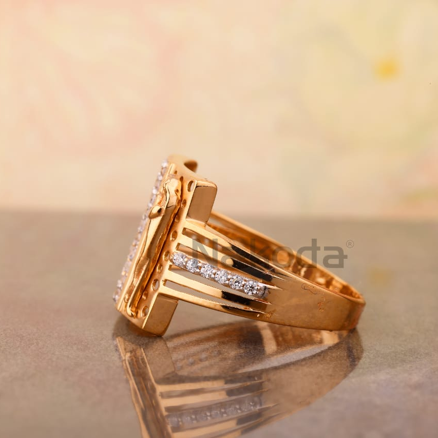 750 Rose Gold Hallmark Classic Men's Ring RMR99 - Image 2