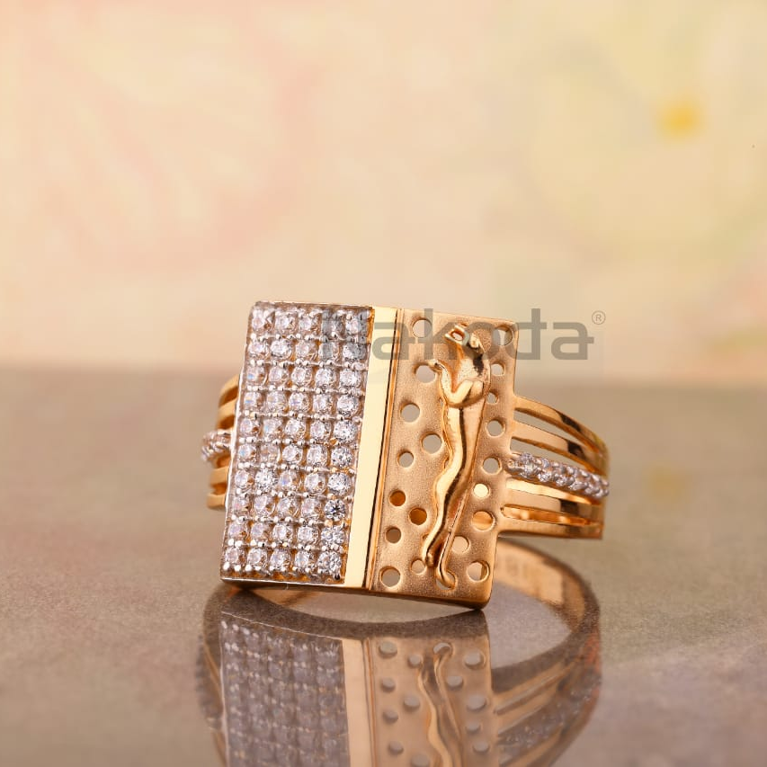 750 Rose Gold Hallmark Classic Men's Ring RMR99