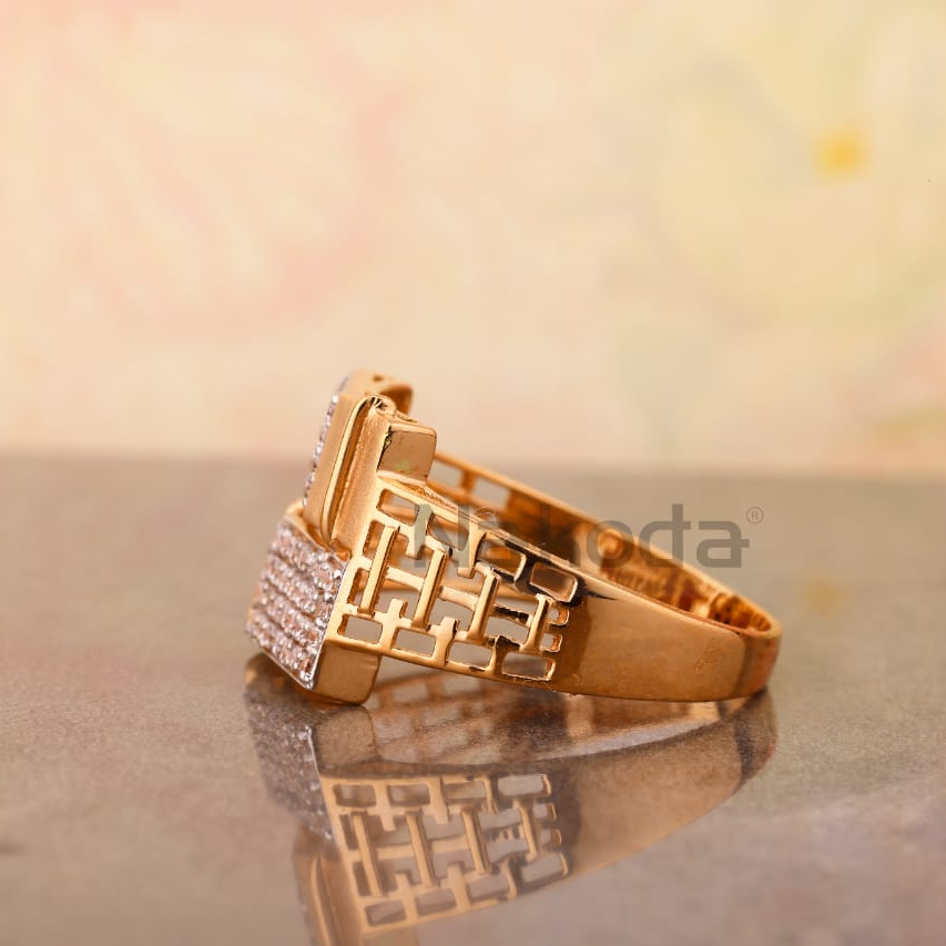 750 Rose Gold Hallmark Men's Ring RMR100 - Image 2