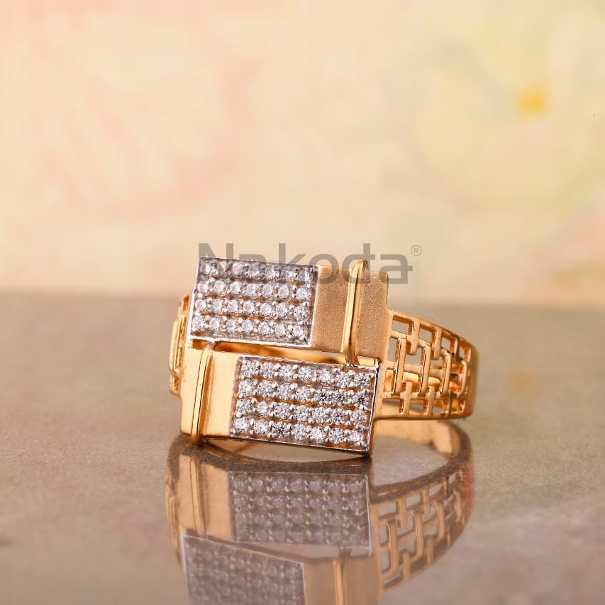 750 Rose Gold Hallmark Men's Ring RMR100
