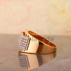 750 Rose Gold Stylish Men's Ring RMR101