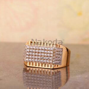 750 Rose Gold Stylish Men's Ring RMR101