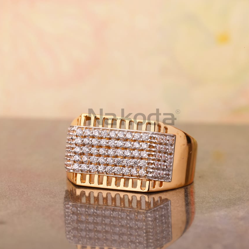 750 Rose Gold Stylish Men's Ring RMR101