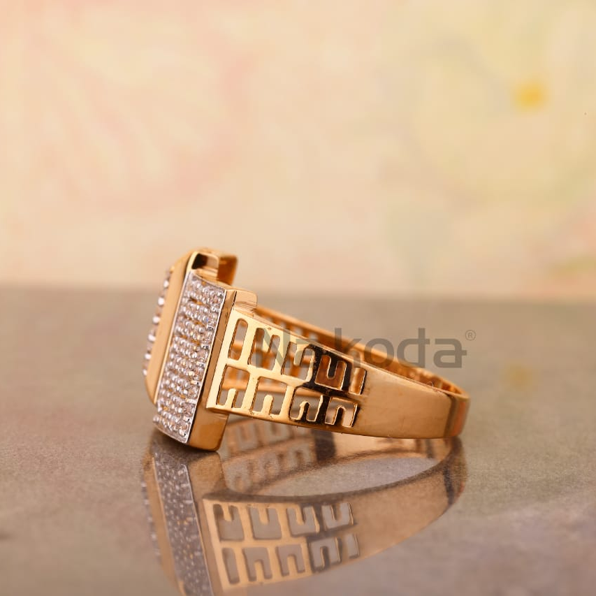 750 Rose Gold Gorgeous Men's Ring RMR102 - Image 2