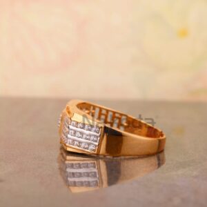 750 Rose Gold Fancy Men's Ring RMR103