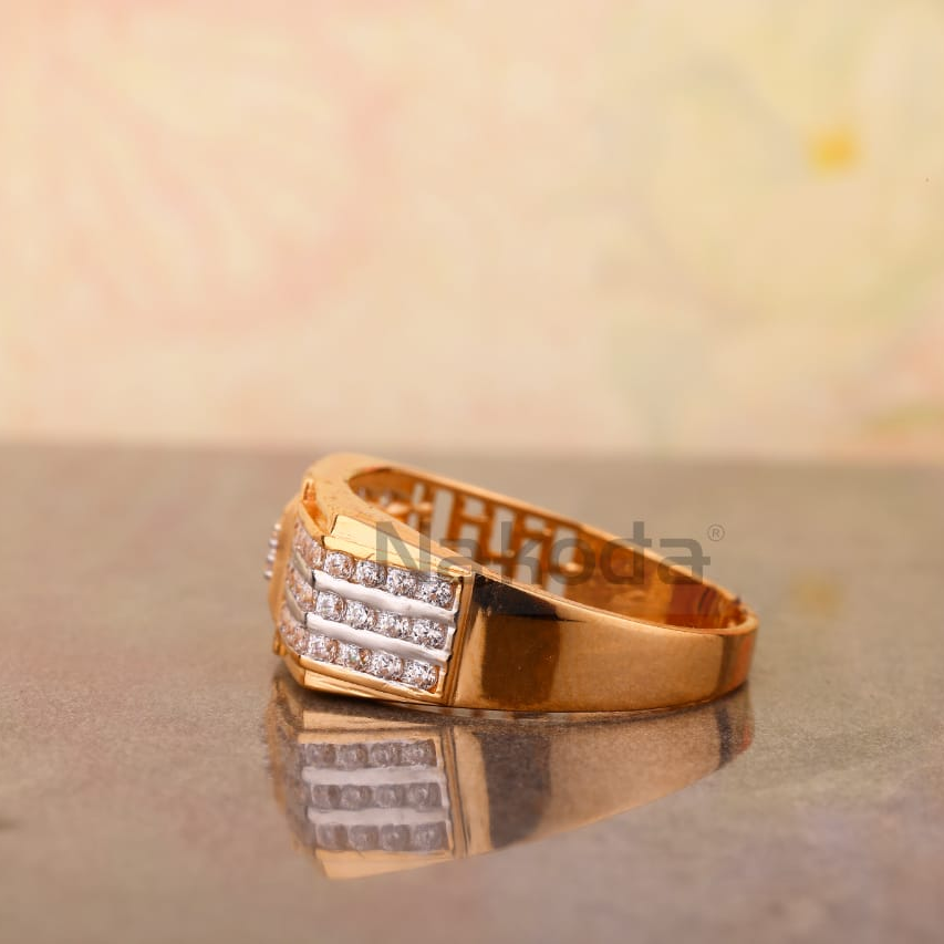 750 Rose Gold Fancy Men's Ring RMR103 - Image 2