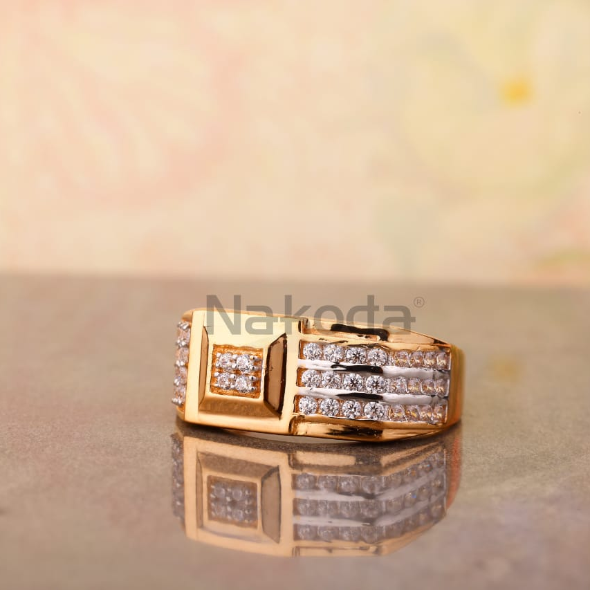 750 Rose Gold Fancy Men's Ring RMR103