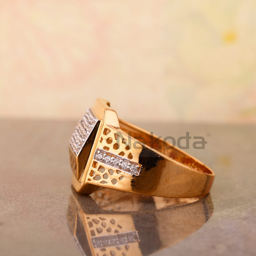 750 Rose Gold Designer Men's Ring RMR105 - Image 2