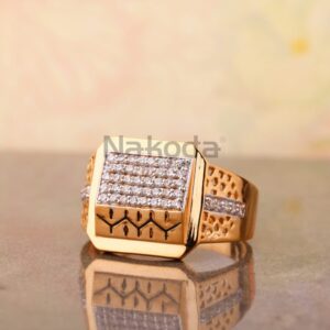 750 Rose Gold Designer Men's Ring RMR105