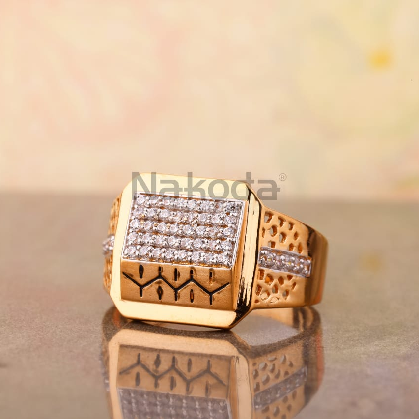 750 Rose Gold Designer Men's Ring RMR105