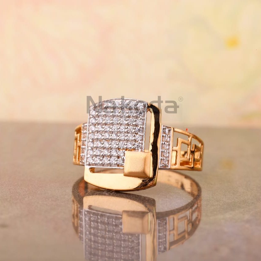 750 Rose Gold Classic Men's Ring RMR106
