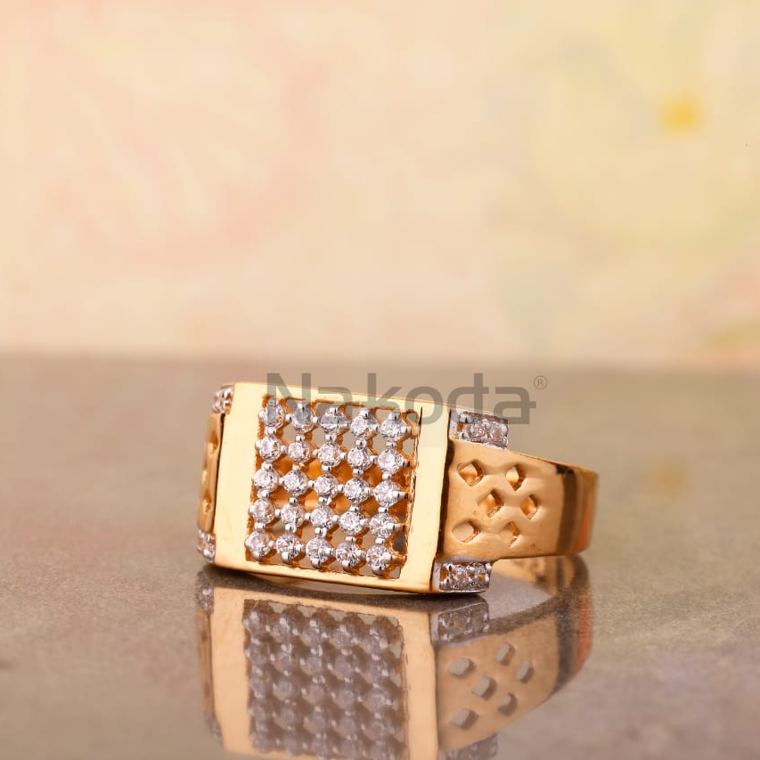 750 Rose Gold Men's Ring RMR107