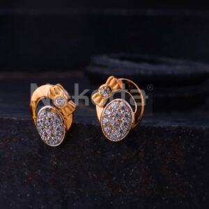 750 Rose Gold Hallmark Delicate Ladies Earrings RE298