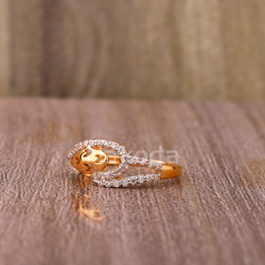 750 Rose Gold Women's Hallmark Ring RLR932