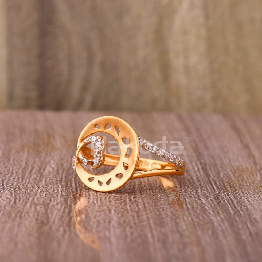 750 Rose Gold Fancy Ladies Hallmark Ring RLR935