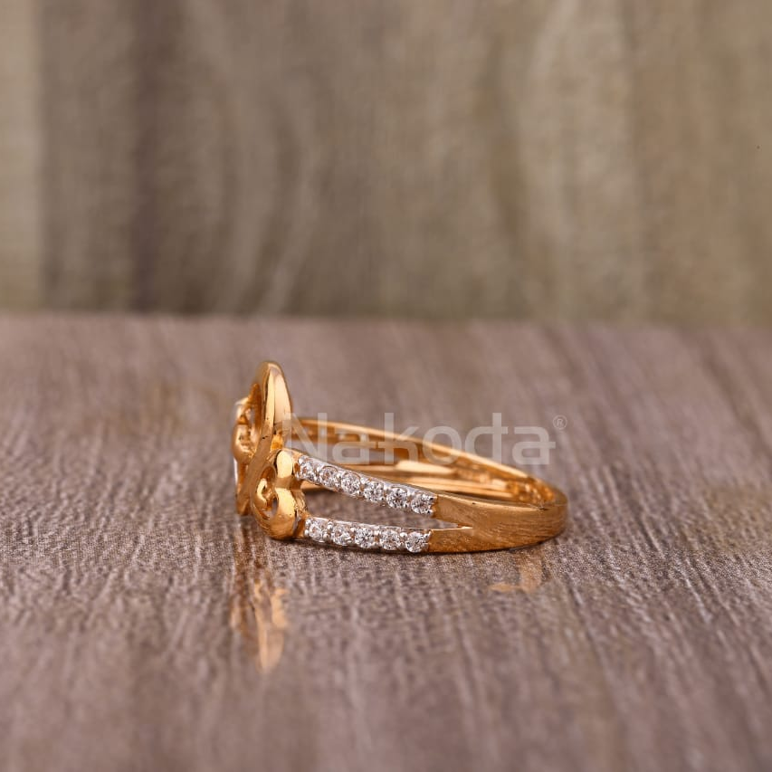 750 Rose Gold Designer Ladies Hallmark Ring RLR938 - Image 2