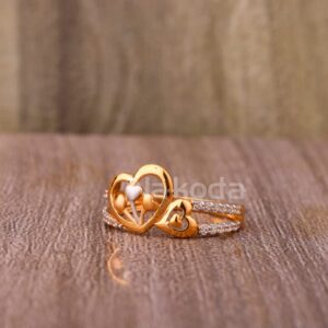 750 Rose Gold Designer Ladies Hallmark Ring RLR938