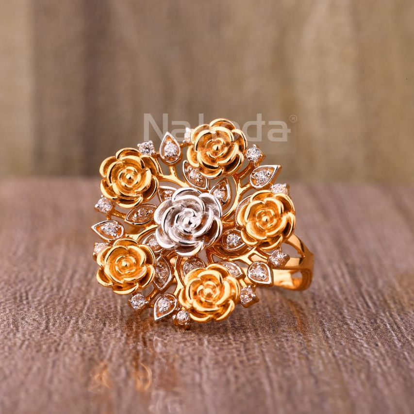 18KT Rose Gold Ladies Ring RLR920 - Image 2
