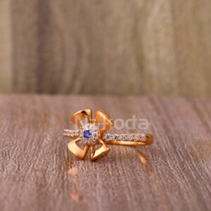 750 Rose Gold CZ Hallmark Stylish Ladies Ring RLR921