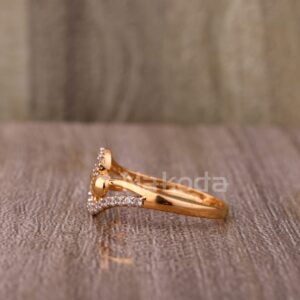 750 Rose Gold CZ Hallmark Gorgeous Ladies Ring RLR923