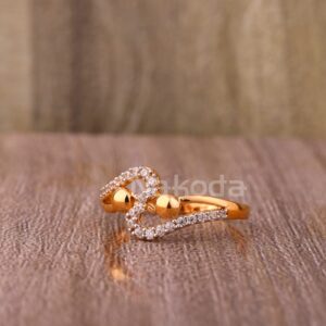 750 Rose Gold CZ Hallmark Gorgeous Ladies Ring RLR923