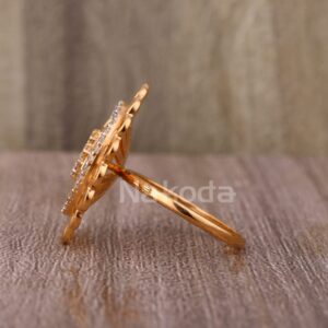 750 Rose Gold CZ Hallmark Ladies Ring RLR913